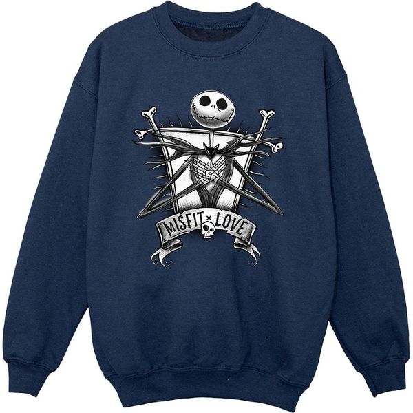 Disney - Felpa "The Nightmare Before Christmas"" Per Bambina BI31248 (104) (Blu Navy)"-image