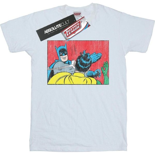Dc Comics - Maglietta "Batman Robin Slap"" Da Uomo BI31669 (Xxl) (Bianco)"-image