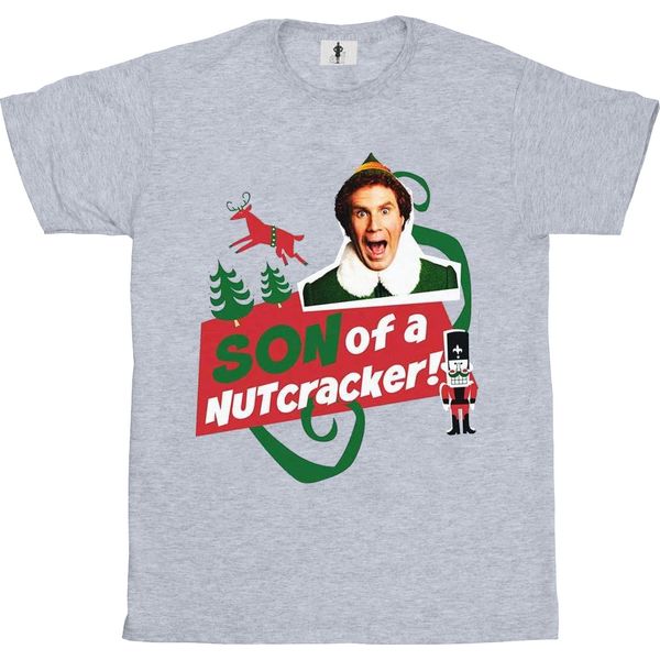 Elf - Maglietta "Figlio Di Uno Schiaccianoci"" Da Uomo BI23441 (Xxl) (Grigio)"-image