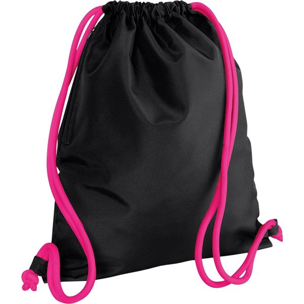 Bagbase - Borsa Da Ginnastica "Icon"" PC5456 (Taglia Unica) (Nero/Fucsia)"-image
