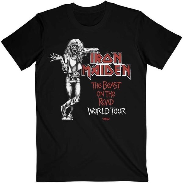 Iron Maiden - Maglietta "Beast Over Hammersmith World Tour 82"" Per Uomo/Donna Unisex RO10013 (S) (Nero)"-image