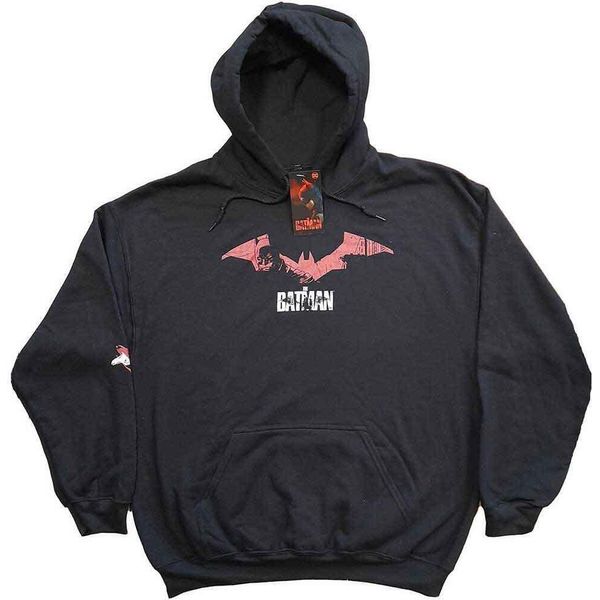 Batman - Felpa Con Cappuccio Con Logo Per Uomo/Donna Unisex RO9928 (L) (Nero)-image