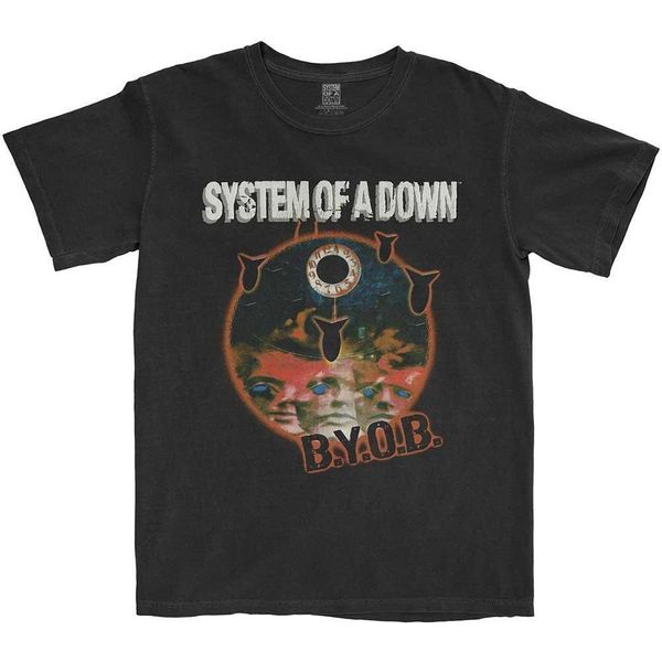 System Of A Down - Maglietta "Byob Classic"" Per Uomo/Donna Unisex RO10048 (Xxl) (Nero)"-image