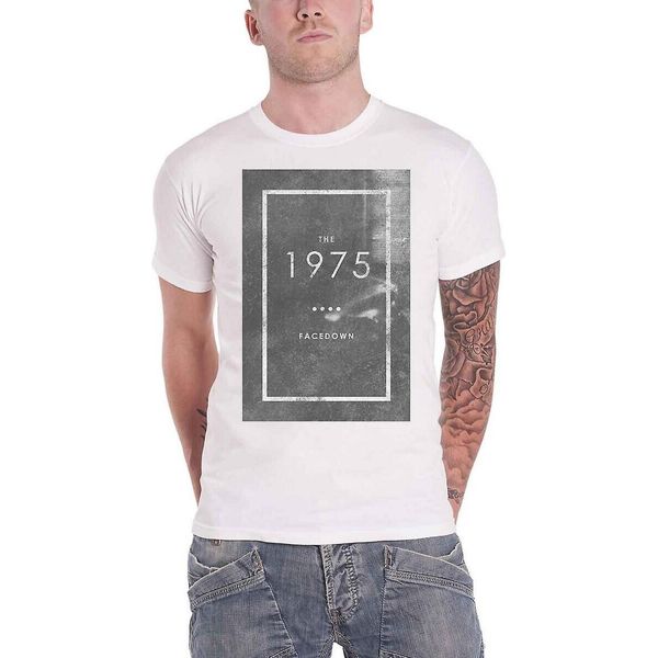 The 1975 - Maglietta "Facedown"" Per Uomo/Donna Unisex RO9919 (S) (Bianco/Nero)"-image