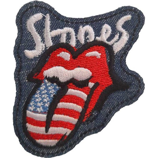 The Rolling Stones - Bandiera Americana - Toppa "Filtro"" - Logo In Cotone RO10044 (Taglia Unica) (Navy/Rosso/Bianco)"-image