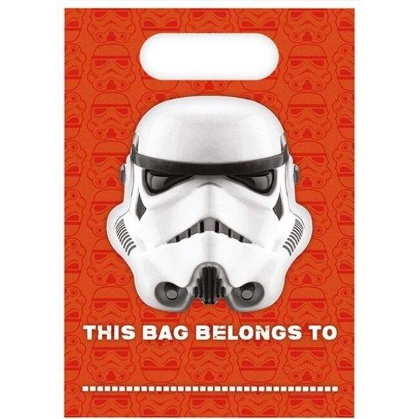 Star Wars - Sacchetto Regalo - Confezione Da 16 SG28439 (Taglia Unica) (Rosso/Bianco)-image