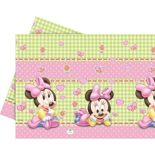 Disney - Tovaglia Da Festa, Plastica SG29754 (Taglia Unica) (Rosa/Verde/Bianco)-image