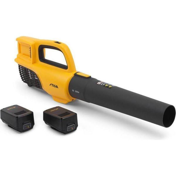 Stiga Bl 300E Kit (Con 2 Batterie Da 4 Ah E Caricabatterie) Soffiatore A Batteria Per Foglie-image