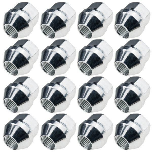 16X Dadi Ruota Aperti M12X1,5 Cono Zincato SW19 Per Opel Kia Mazda Hyundai-image
