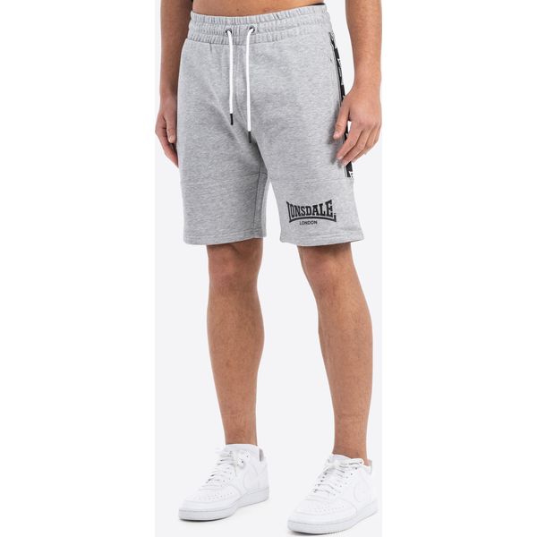 Pantaloncini Normali Passform Scarvell Marl Grigio/Nero/Bianco M Lonsdale-image
