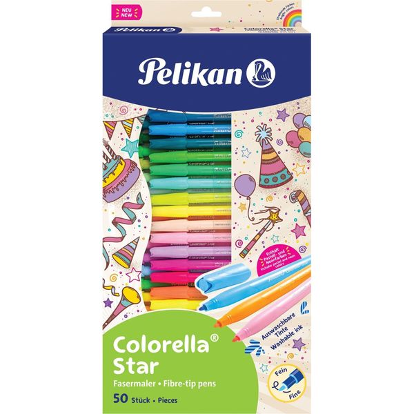 Pelikan 825092 Penna Con Punta In Fibra Colorella® Star C 302 - Confezione Da 50 Pezzi-image