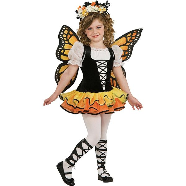 Bristol Novelty - Costume "Monarch"" - Ragazze BN5866 (128) (Giallo/Nero/Bianco)"-image