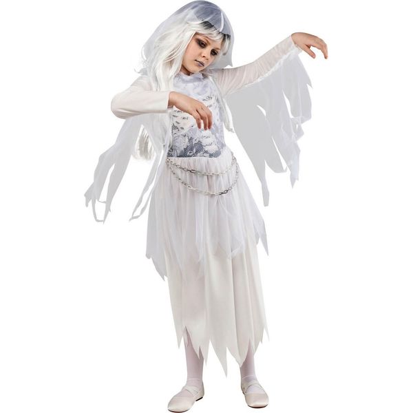 Bristol Novelty - Costume "Ragazza Fantasma"" - Bambini BN5822 (116) (Bianco)"-image