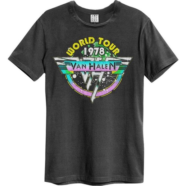 Amplified - Maglietta "World Tour 78"" Per Uomo/Donna Unisex GD1323 (Xxl) (Charcoal)"-image