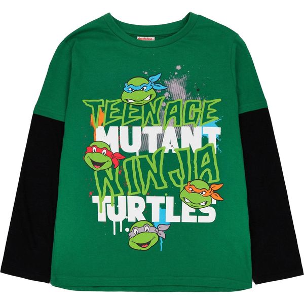 Teenage Mutant Ninja Turtles - Maglietta A Maniche Lunghe Da Bambino NS7634 (122) (Verde)-image