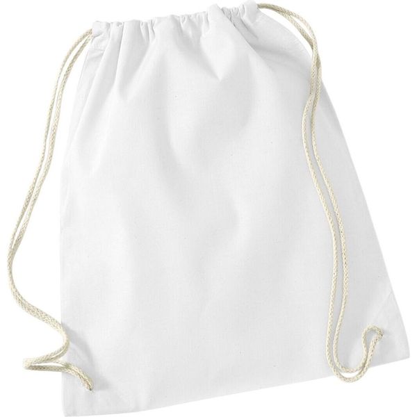 Westford Mill - Borsa Da Ginnastica, Cotone PC5783 (Taglia Unica) (Bianco)-image