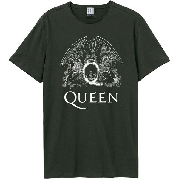 Amplified - Maglietta "Line Art Crest"" Per Uomo/Donna Unisex GD1502 (S) (Charcoal)"-image
