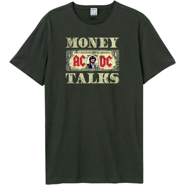 Amplified - Maglietta "Money Talks"" Per Uomo/Donna Unisex GD1515 (M) (Charcoal)"-image