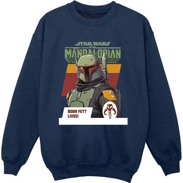 Star Wars - Felpa "The Mandalorian Lives"" Per Ragazzi BI36457 (152-158) (Marineblau)"-image