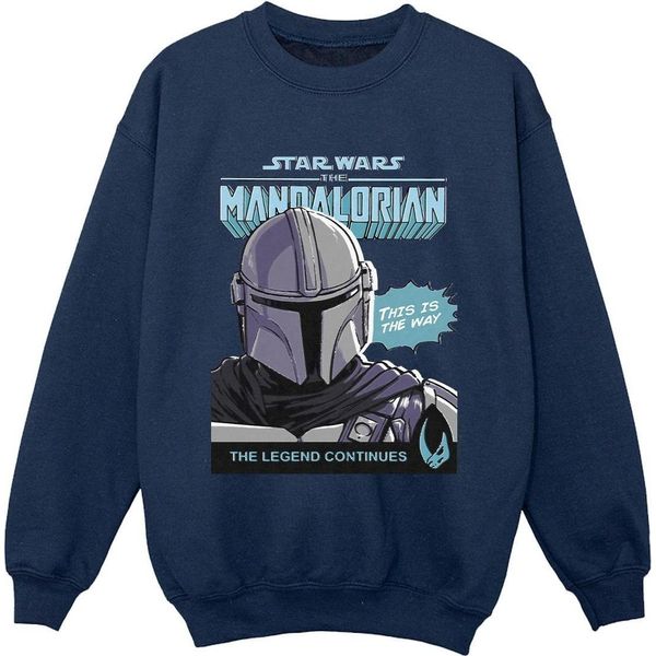 Star Wars The Mandalorian - Felpa Per Ragazzi BI36430 (116) (Blu Navy)-image
