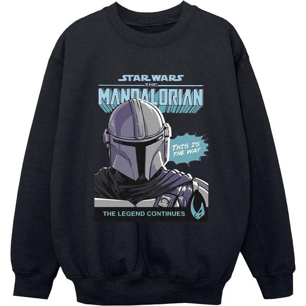 Star Wars The Mandalorian - Felpa Per Ragazzi BI36430 (104) (Nero)-image