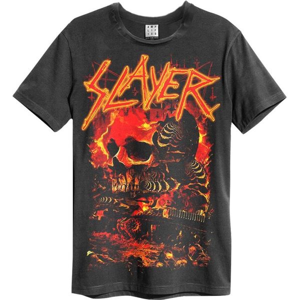 Amplified - Maglietta "War Skull"" Per Uomo/Donna Unisex GD1580 (M) (Charcoal)"-image