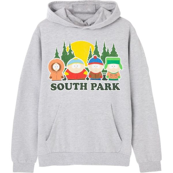 South Park - Felpa Con Cappuccio Da Uomo NS7663 (S) (Grigio Screziato)-image