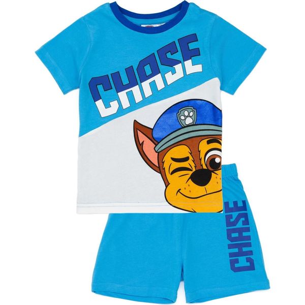 Paw Patrol - Pigiama Con Pantaloncini Per Bambini NS7401 (98) (Blu/Bianco)-image