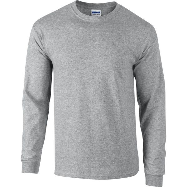 Gildan - Uomo/Donna Maglietta Unisex A Maniche Lunghe PC6078 (S) (Grigio)-image