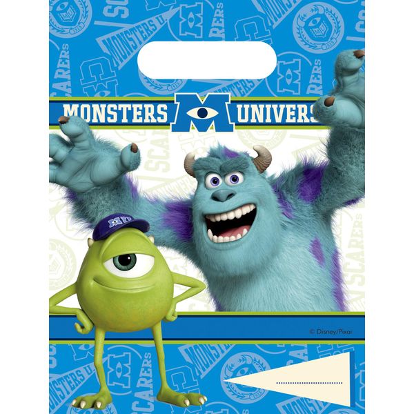 Monsters University - Sacchetti Party Con Logo Confezione Da 6 SG29577 (Taglia Unica) (Blu/Bianco)-image