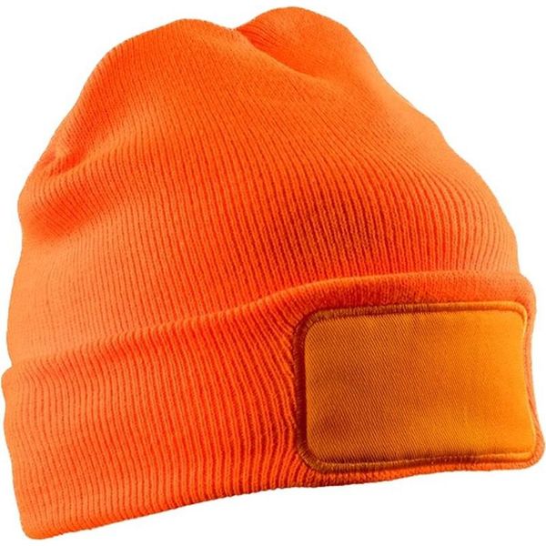 Result Winter Essentials - Uomo/Donna Unisex Printed Flat Beanie RW9407 (Taglia Unica) (Arancio Fluorescente)-image