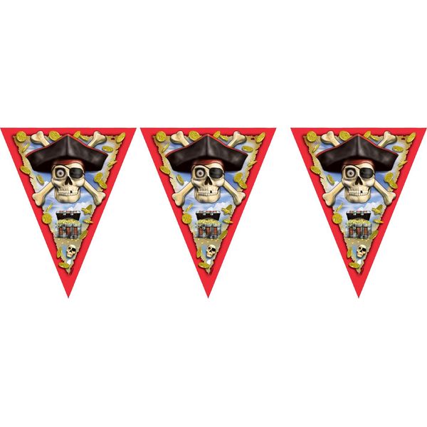 Unique Party - Pirata - Bandiere SG29637 (Taglia Unica) (Multicolore)-image