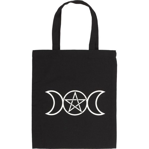 Something Different - Borsa Tote, Tripla Luna SD5507 (Taglia Unica) (Nero/Bianco)-image
