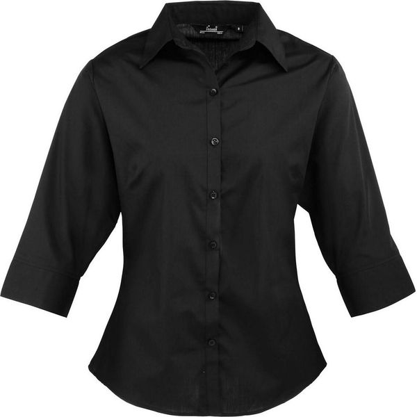 Premier - Camicia Da Donna Con Maniche A 3/4 PC6704 (38 It) (Nero)-image