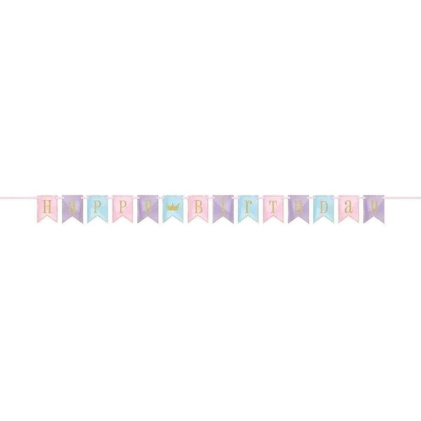 Unique Party - Pennant - Bandiera, Glitter, Compleanno SG28051 (Taglia Unica) (Colorato)-image