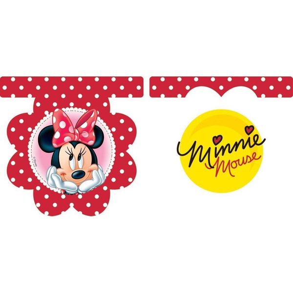 Disney - Motivo A Punti - Bandiere - Plastica SG30030 (Taglia Unica) (Rosso/Bianco/Giallo)-image