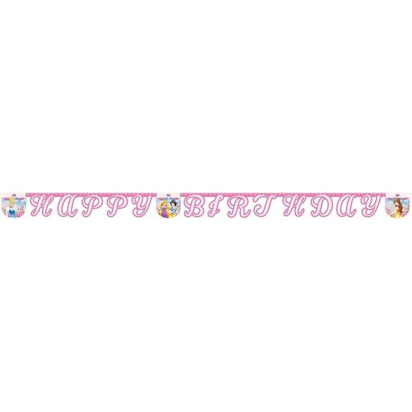 Principessa Disney - Bandiera "Glamour"", Buon Compleanno - Cartone SG29908 (Taglia Unica) (Rosa)"-image