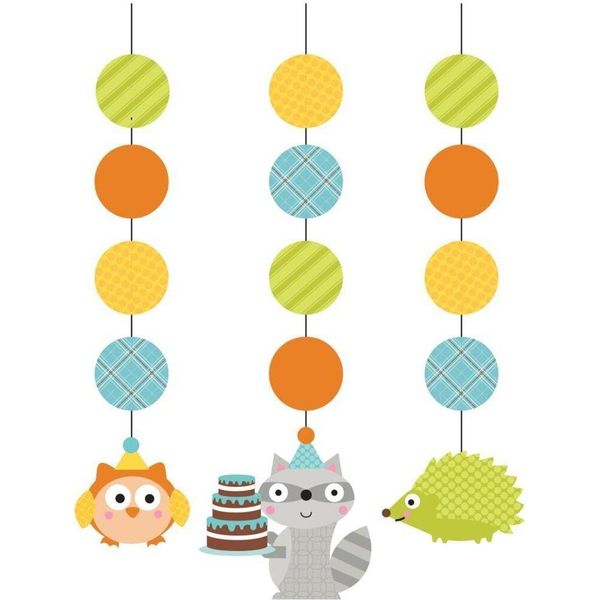 Creative Party - Foresta - Decorazione Da Appendere 3-Pack - Carta, Corda SG31182 (Taglia Unica) (Colorato)-image