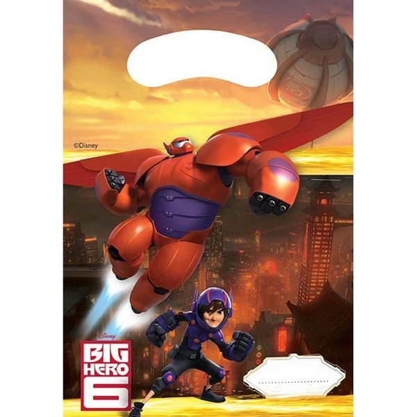 Big Hero 6 - Sacchetti Party Confezione Da 6 SG31084 (Taglia Unica) (Colorato)-image