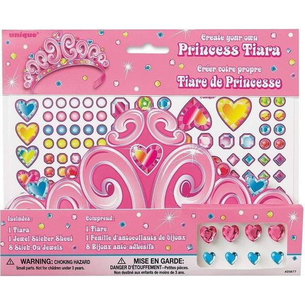 Unique Party - Set Di Tiara Da Principessa SG32009 (Taglia Unica) (Colorato)-image