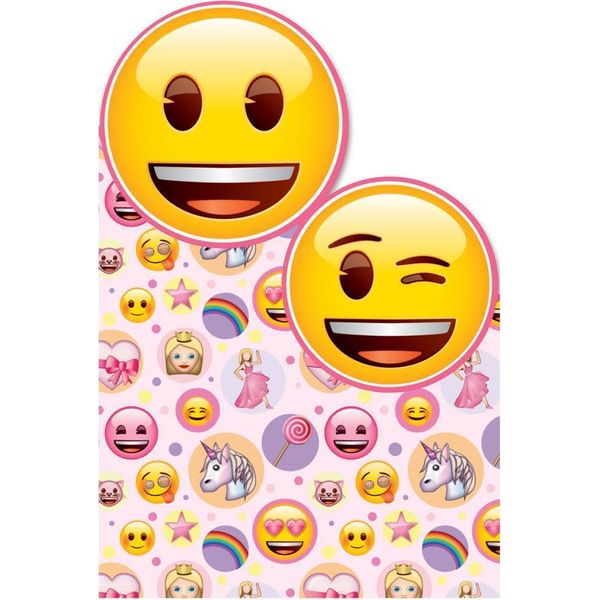 Emoji - Unicorno E Arcobaleno - Biglietto Di Auguri - Cartoncino SG30938 (Taglia Unica) (Rosa/Giallo)-image