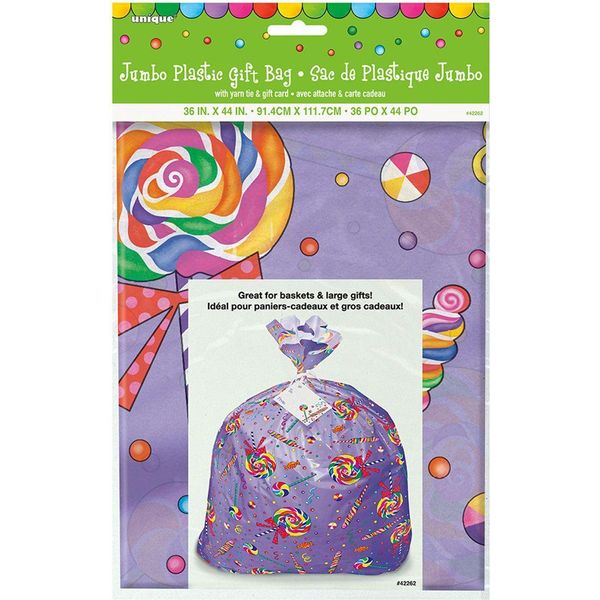 Unique Party - Sacchetto Regalo, Caramelle, Cellophane SG32244 (Taglia Unica) (Viola)-image