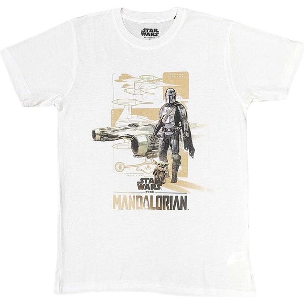 Star Wars: The Mandalorian - Maglietta Da Uomo/Donna Unisex RO10312 (M) (Bianco)-image
