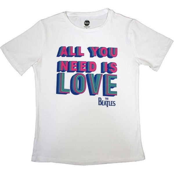 The Beatles - Maglietta "All You Need Is Love"" Per Donna RO10320 (M) (Bianco)"-image