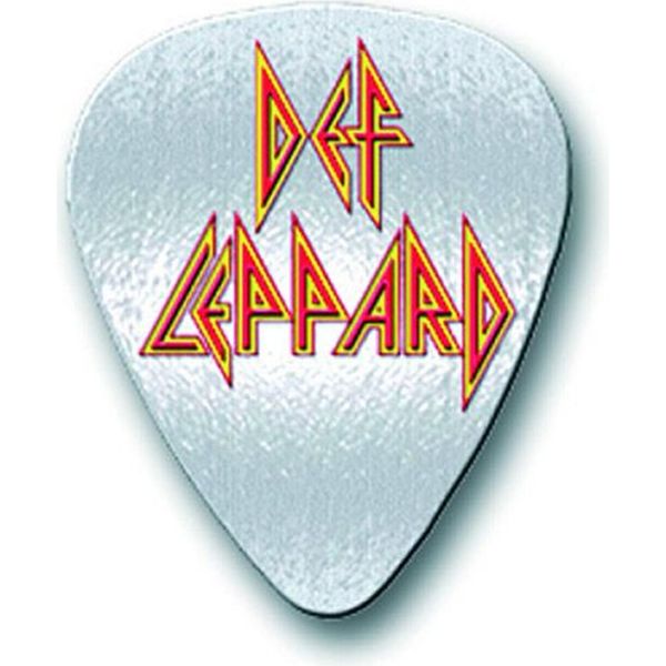 Def Leppard - Logo A Plettro - Distintivo - Metallo RO10403 (Taglia Unica) (Argento/Rosso/Giallo)-image