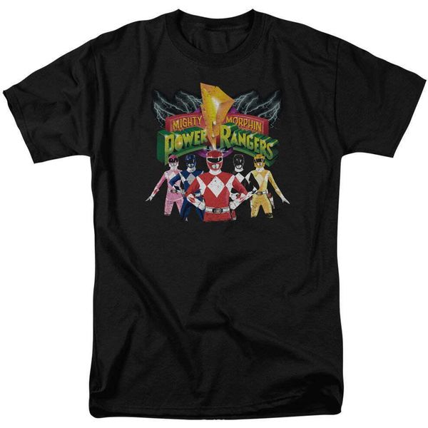Mighty Morphin Power Rangers - Maglietta "Unite"" Da Uomo TV2948 (Xxl) (Nero)"-image