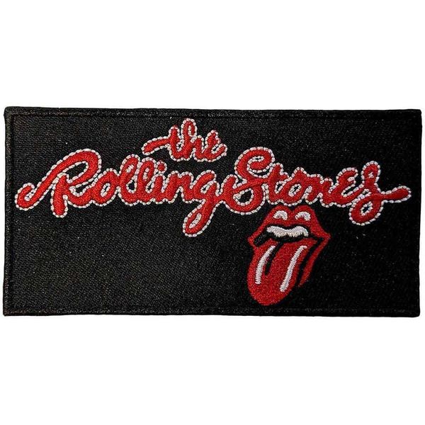 The Rolling Stones - Script - Toppa Da Stirare, Logo In Tessuto RO10165 (Taglia Unica) (Nero/Rosso/Bianco)-image
