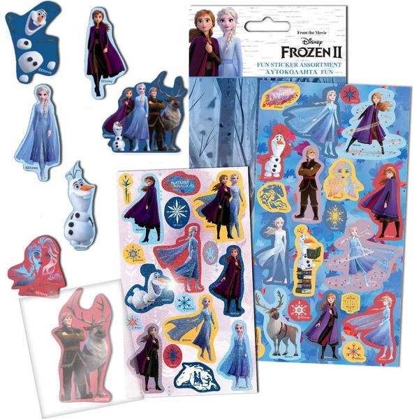 Frozen Ii - Disegni Assortiti - Foglio Con Adesivi, Lamina SG31080 (Taglia Unica) (Colorato)-image