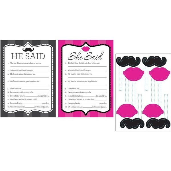 Creative Party - Gioco Per Feste, Set Per La Festa Della Sposa SG33114 (Taglia Unica) (Bianco/Nero/Rosa)-image