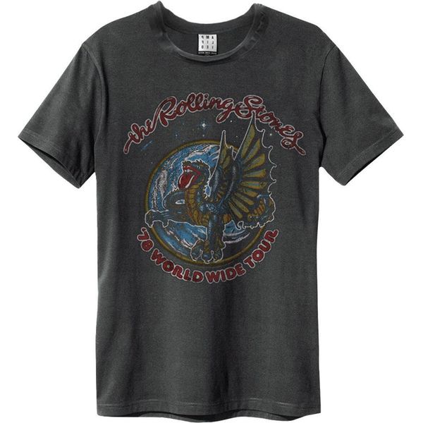 Amplified - Maglietta "World Tour"" Per Uomo/Donna Unisex GD1393 (Xxl) (Charcoal)"-image